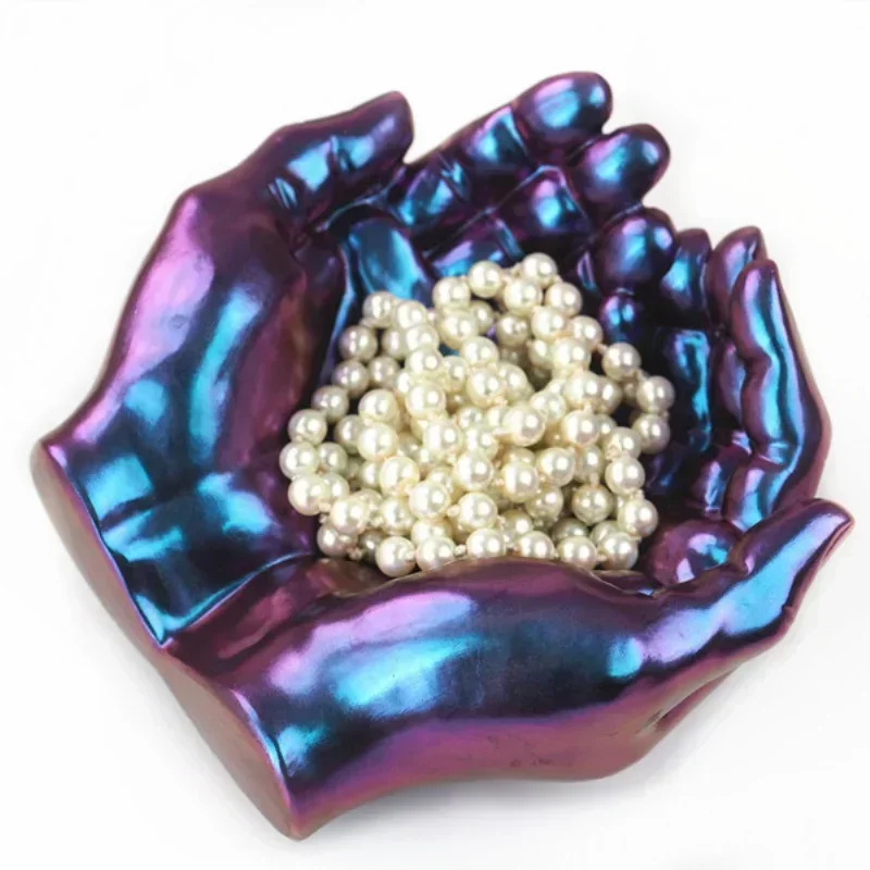 DIY Ashtray Epoxy Crystal Resin Silicone Mold Two-handed Model Hand Plate Ashtray Mirror Epoxy Silicone Mold