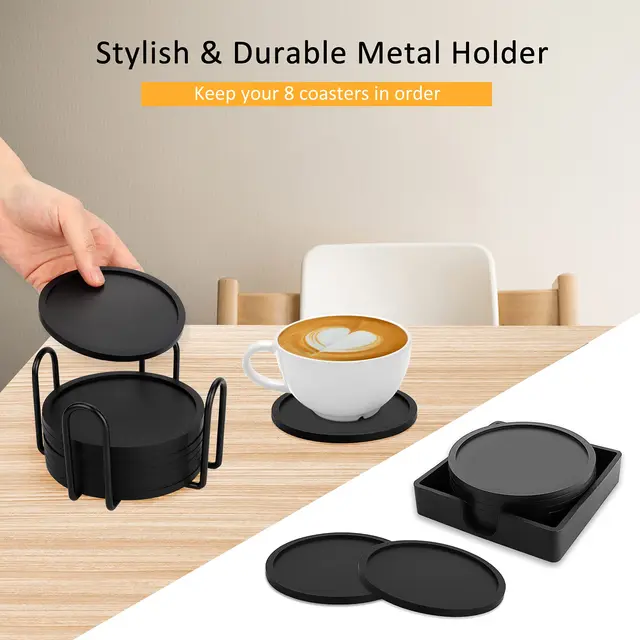 Szilikon Alátét Szemüveg 8 Üveg Alátétet Tartó Alátéttel Szett Alcsúszás Nem Csúszás És Mosható - Image 5