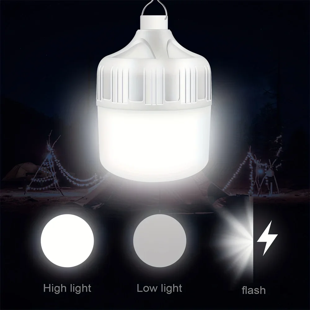 Usb Rechargeable Led Bulb Portable Camping Light Bulb Emergency Lighting Flashlight Lights Outdoor Picnics Hanging Tent Light 3