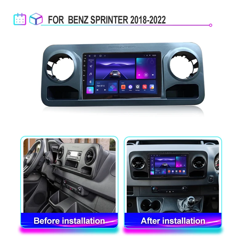 thumbnail image 2 of 2 Din Carplay Android 12 Car Radio Multimedia Video Player For Benz Sprinter 907 910 2018 - 2022 Navigation GPS 4G Head Unit 2 of 13