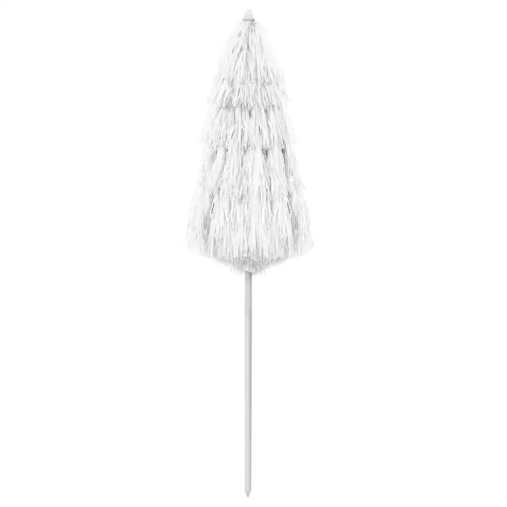 Strandschirm Hawaii 180 cm - UV-beständig, Neigbar, Weißes Polyester, Ideal für Strand und Garten – Detail 2