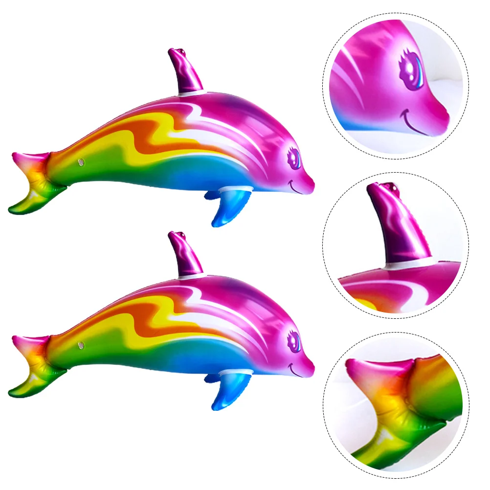

2pcs Inflatable Dolphin Float Mermaid Balloon Foil Mermaid Balloon Sea Creature Balloon Decor Dolphin Foil Balloon