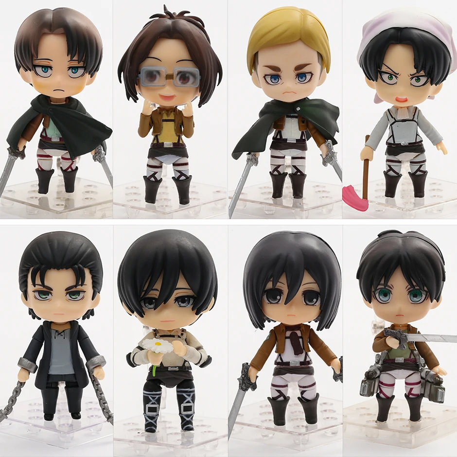 

Attack on Titan Eren Yeager 2000 Mikasa Ackerman 2001 The Final Season Ver. Cute Action Figure Toy Desktop Doll Gift Brinquedos