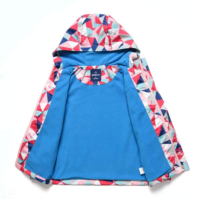 

Flower 3-12T Girls Coat Autumn Fleece Children's Clothes Jacket for Girls New Kids Polar Windproof Jacket Windbreaker Outerwear