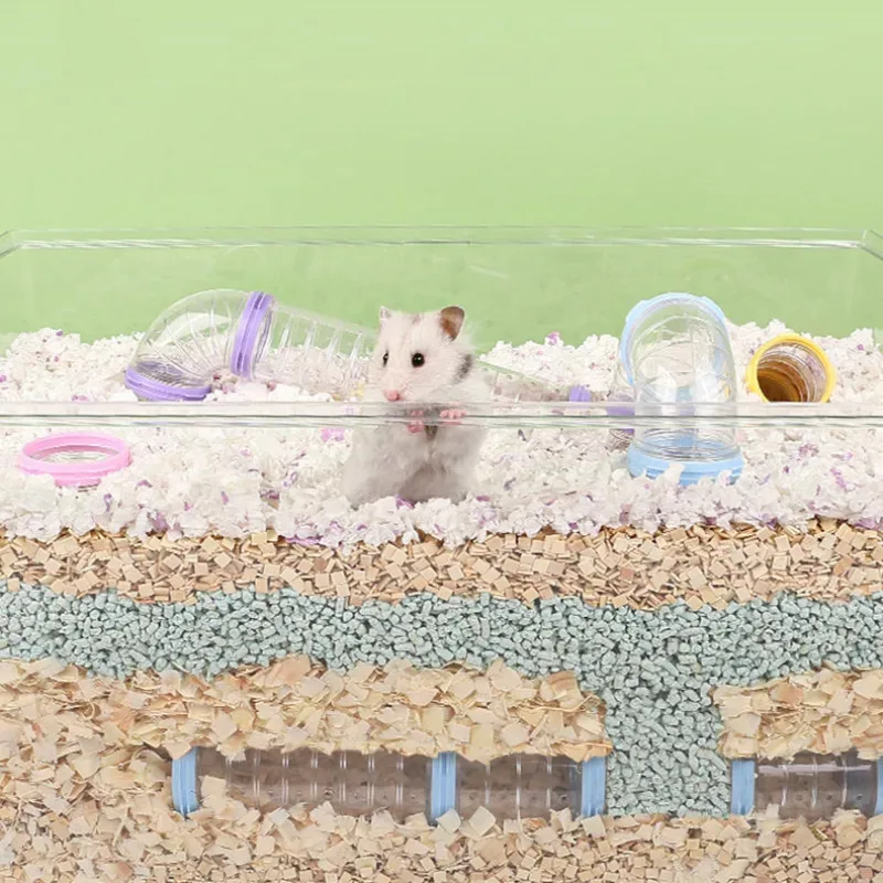 Hamster Toy Maze DIY Remodeled Cage External Tubes Tunnel Set Sports U Pipe Hamster Accessories Pipeline Supplies 5.5cm Diam