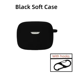3D Cute Ghost Cartoon Silicone Protective Case - Shockproof Shell for JBL Wave200 TWS (Black Case)
