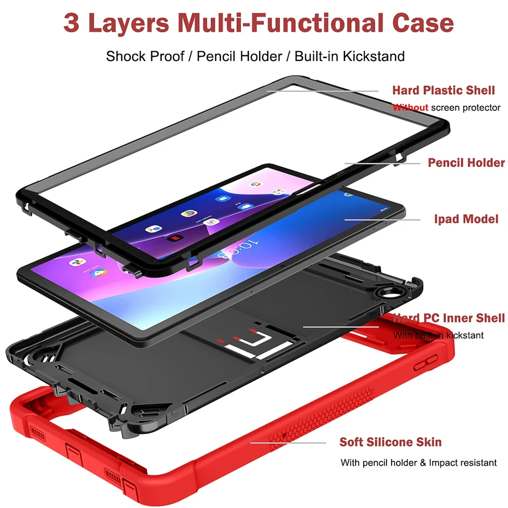 Enhanced Shockproof Armor Tablet Cover Shell