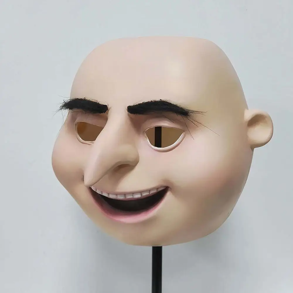 Thief Dad Gru Latex Masks Anime Despicable Me Gru Mask Adult Full Face Green Eyes Halloween Fancy Party Cosplay Costume Props halloween mask party masks face mask 3d face masks