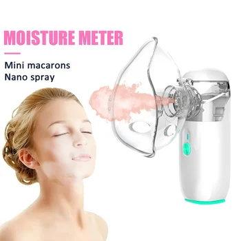 Handheld Mini Facial Steamer Silent Mesh Nebulizer Humidifier Face Skin Care Rehydration Device 1