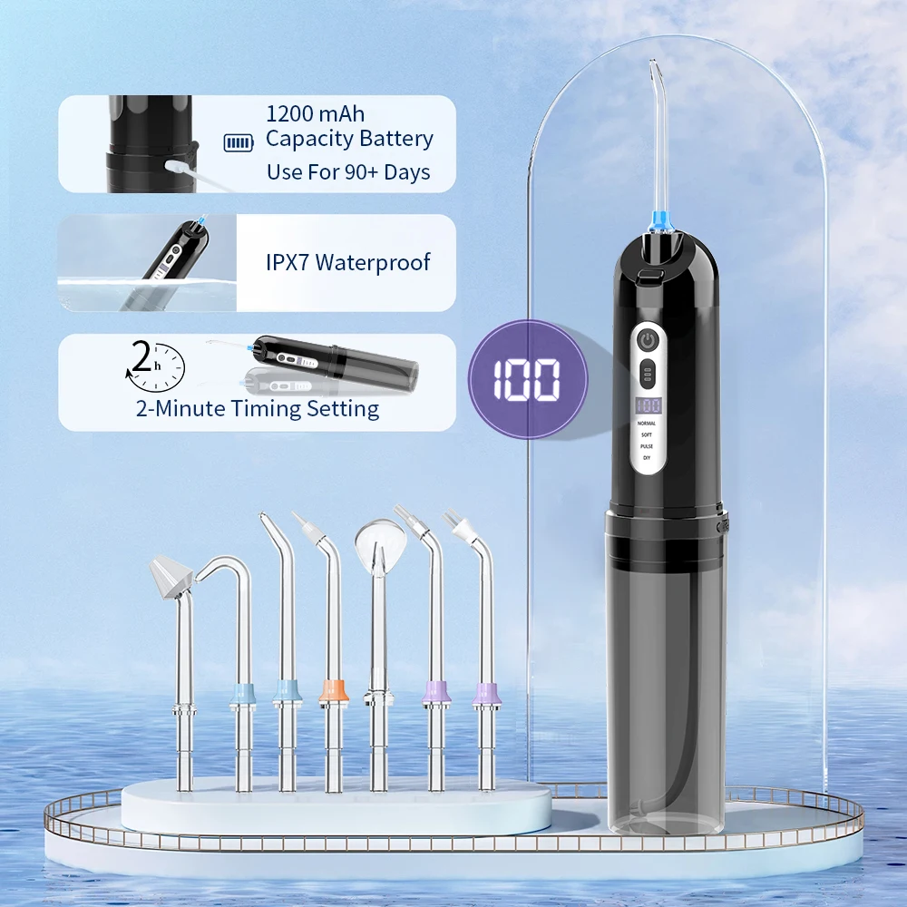 The perfect travel companion for oral hygiene: small portable dental irrigators, home appliances, USB charging ﻿