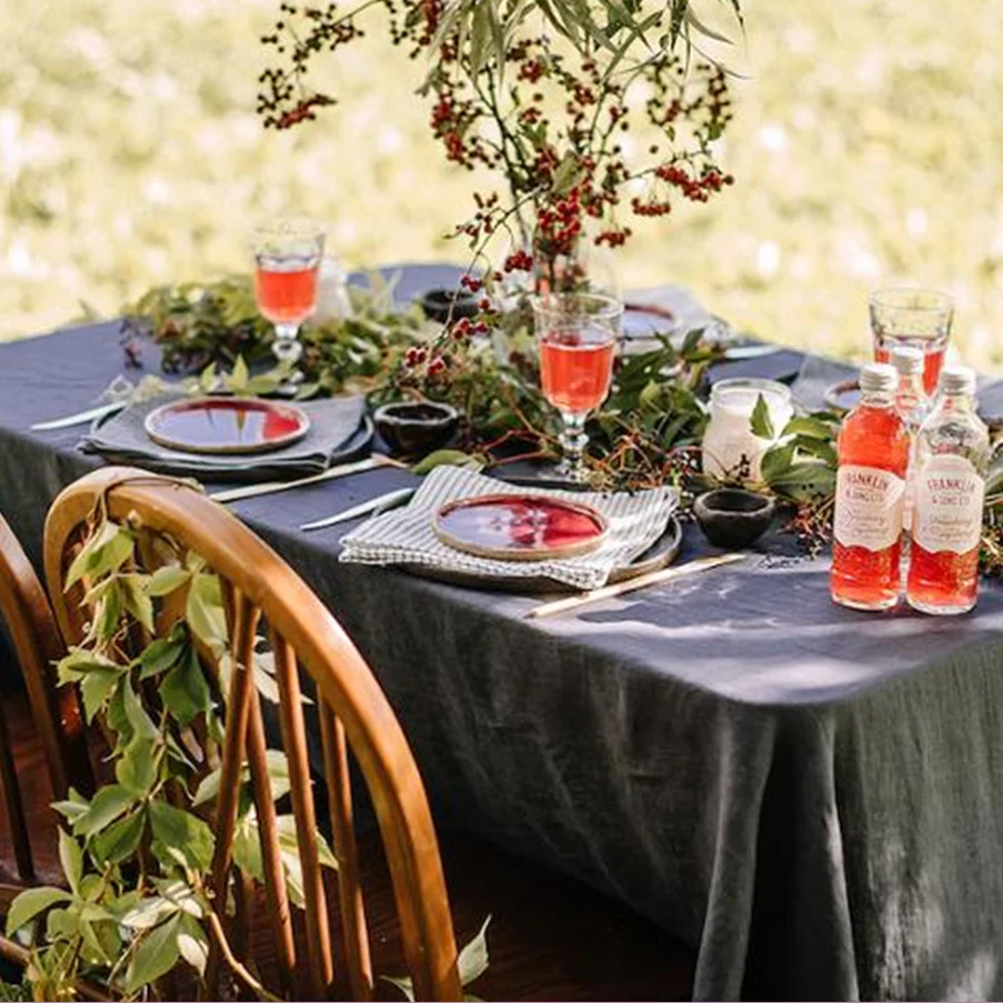 

Retro 100% Pure Linen Tablecloths Natural Flax Coffee Table Dining Cover Table Cloth Ins Dining Table Desk Background Fabric