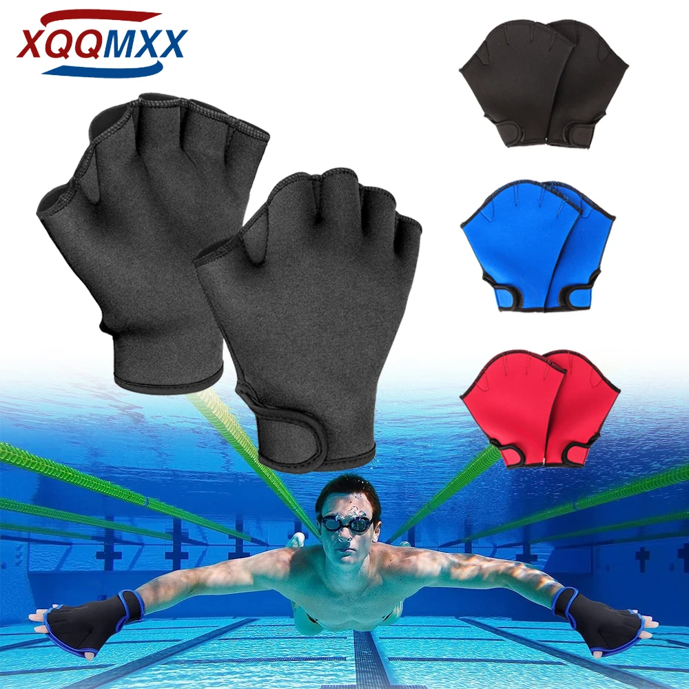 Swimming Gloves Aquatic Swim Training Neoprene Wetsuit Gloves Webbed Fitness Water Resistance Training for Swimming Diving