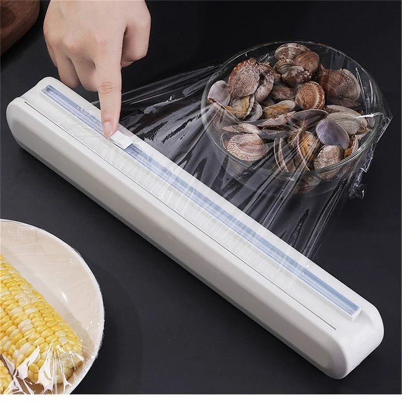 Kitchen Supplies Tools Suction Cups Plastic Film Cutters Household Dividers Storage Cutting Boxes Kitchen Film Cutting Machine plastic wrap cutter cling film cutter food film dispenser cling wrap dispenser kitchen wrap dispenser plastic wrap dispenser