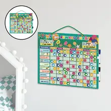 

Reusable Kids Rewards Chart Behavior Learning Toy Living Habits