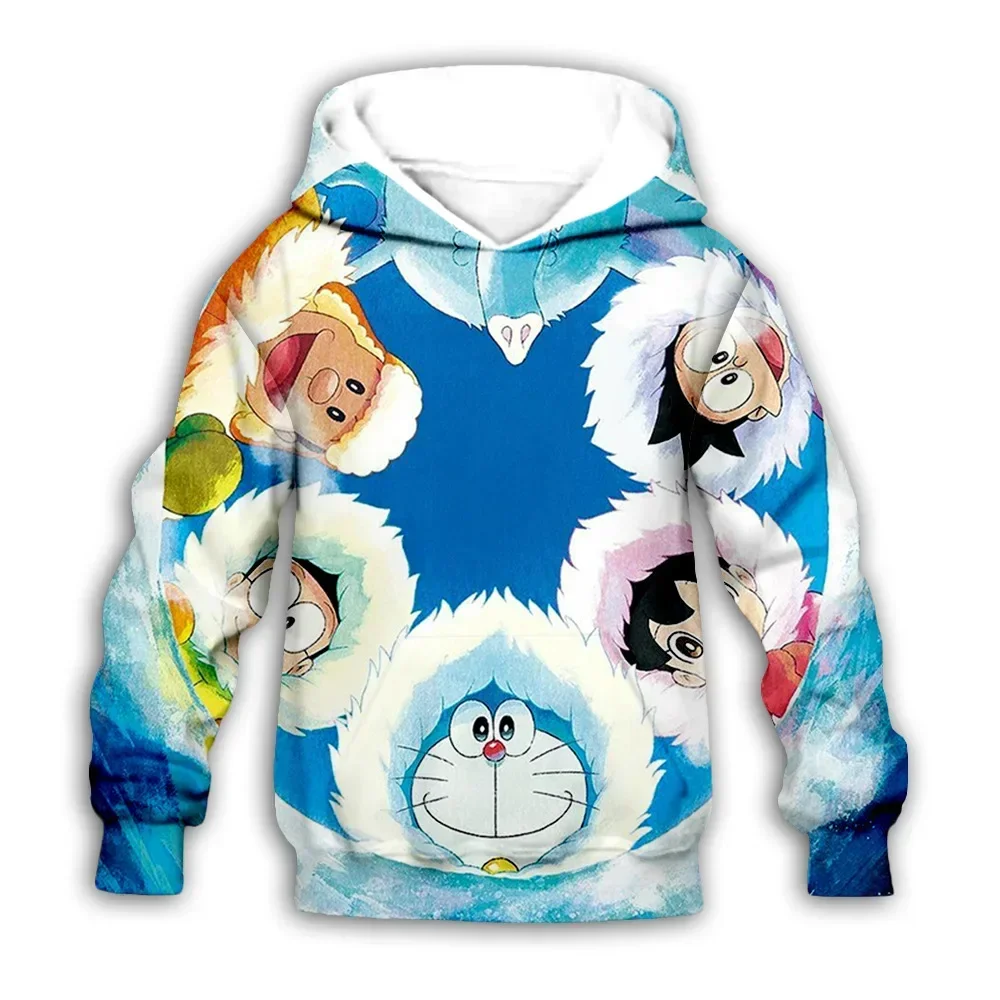 

Doraemon Peripheral Doraemon Cat Children's Clothing 3D Digital Printing Doraemon Hooded Sweatshirt Cartoon Casual Hoodie