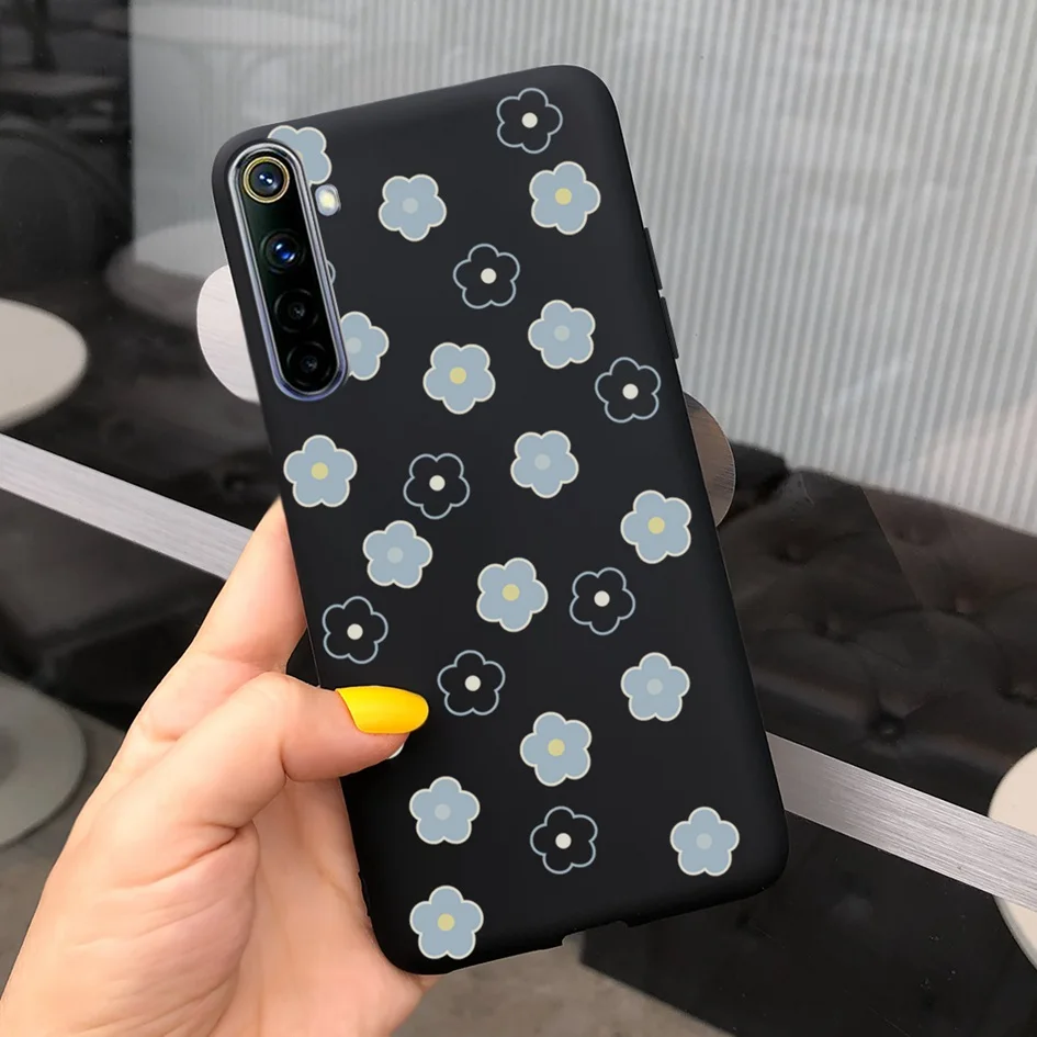 mobile pouch waterproof For Realme 6 6 Pro Case Cute Milk Cow Flower Patterns Soft Back Cover For OPPO Realme 6 6S 6Pro RMX2061 Coque Funda Realme6 Capa iphone waterproof bag