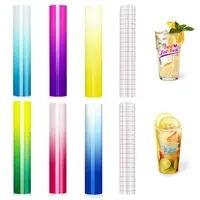 HTVRONT 8 Pack 12"x10" Cold/Hot Color Changing Permanent Adhesive Vinyl Rolls for Craft DIY Cup Glass Phone Case Decor 1