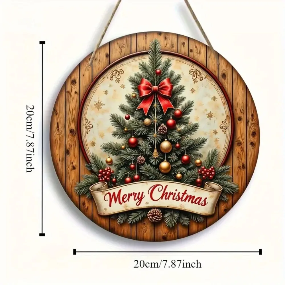 Christmas Tree Wooden Hanging Sign 3