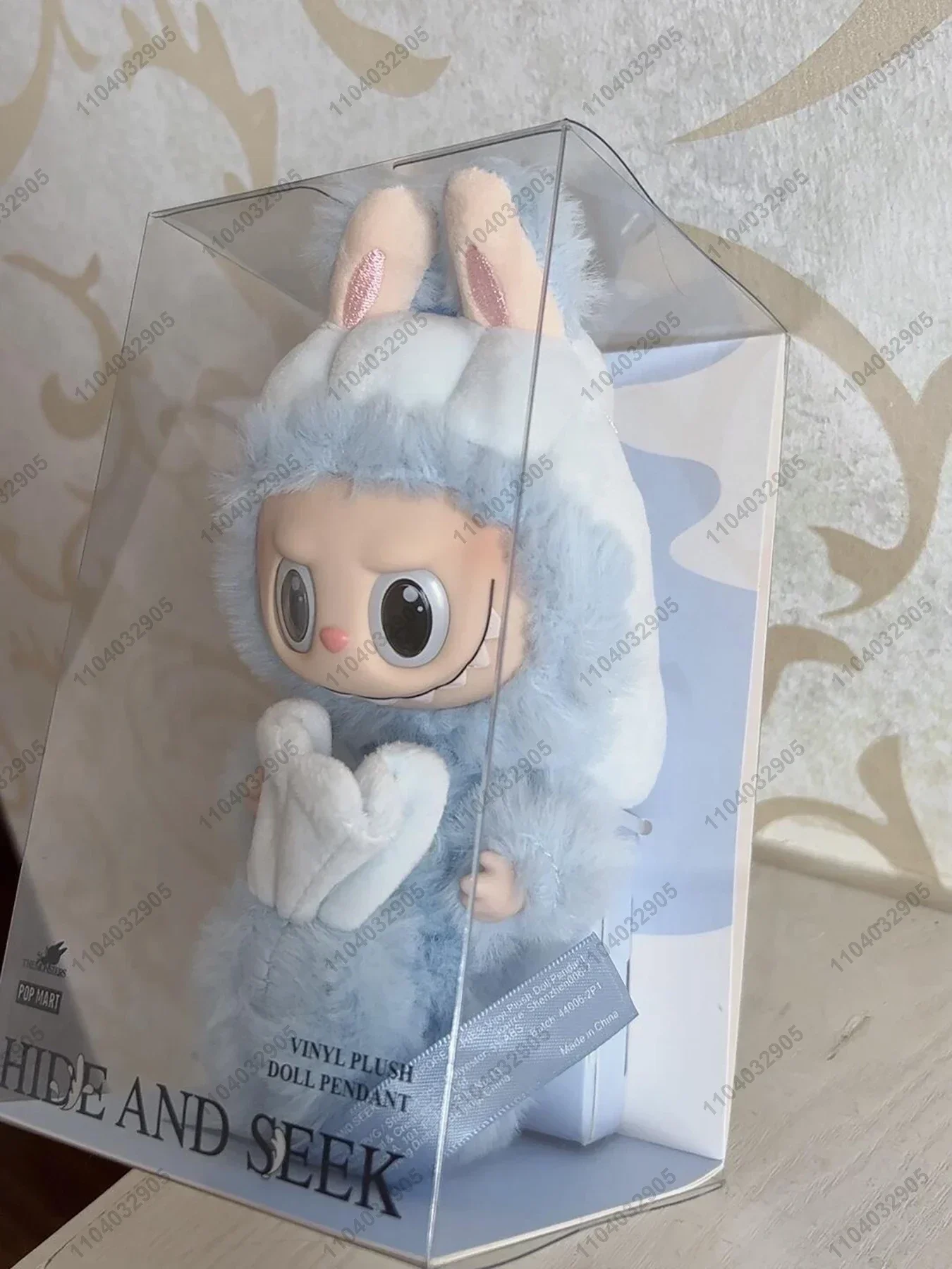 Keychain Pendant Vinyl Doll Labubu The Monster Original Replica 1:1 Singapore Blue Merlion Hide And Seek Vinyl Doll Action Figure Bag Charm Pendant Gift