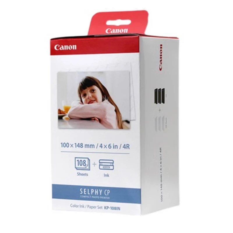 Selphy Photo Printer KP108IN For Canon CP820 CP910 CP1000 CP1200 CP1300 CP1500 RP108IN Sublimation 6 Inches Photo Paper