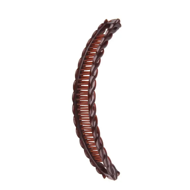 Bananen-Clip Aus Zelluloseacetat – Vintage-Look, Bernsteinfarben, Ca. 10 Cm, Rutschfest