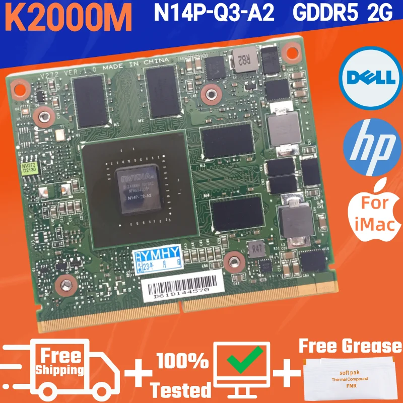 

For iMac A1311 A1312 K2000M GDDR3 2GB HD6970m Upgrade Laptops Graphic Video Card Dell M4700 HP 8560w D30WG N14P-Q3-A2