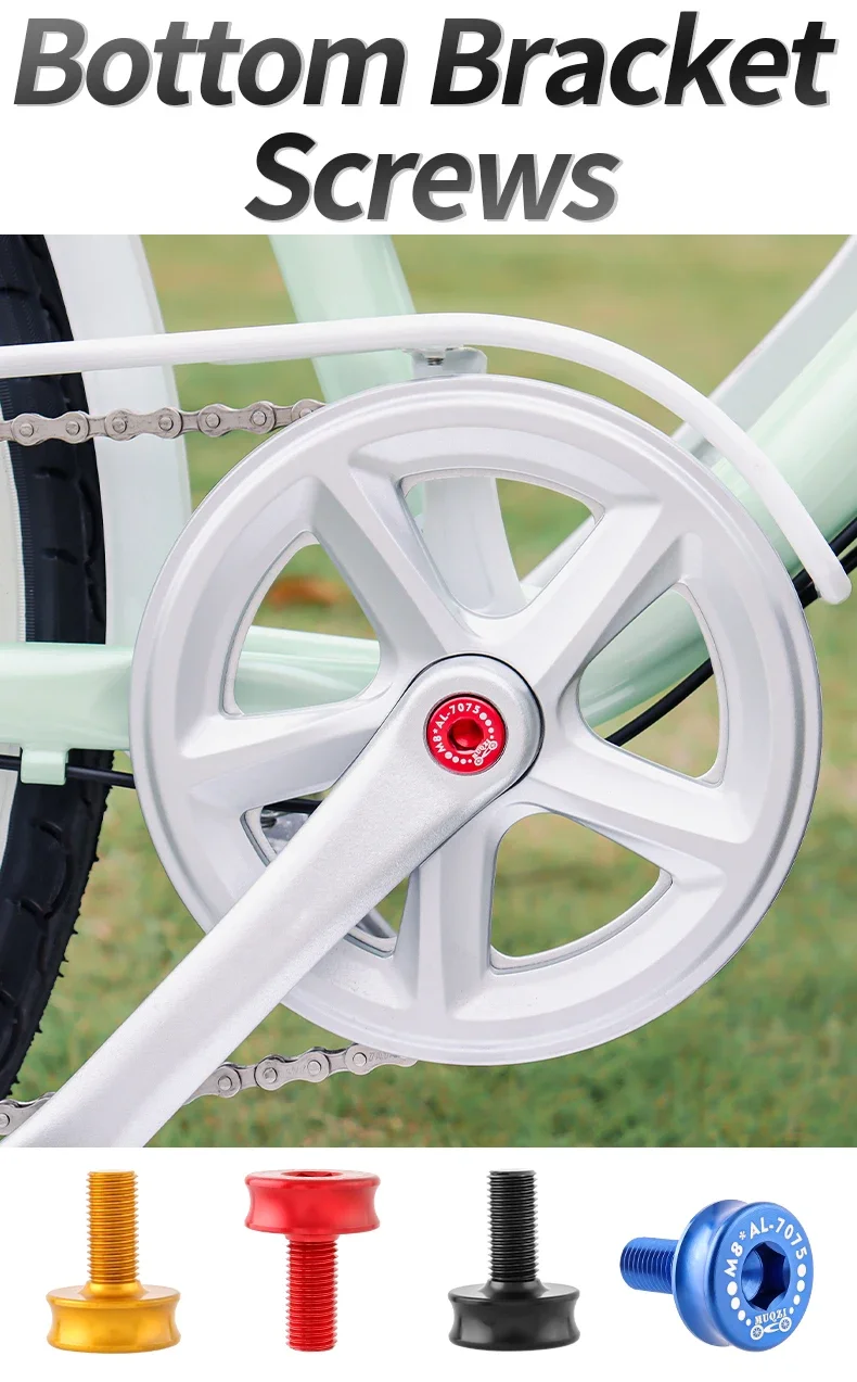 Description Picture 2 of itemMUQZI 2pcs Bottom Bracket Screw M8 Bike Square Tapered Bottom Bracket Bolts Crank Arm Waterproof Screw for Brompton