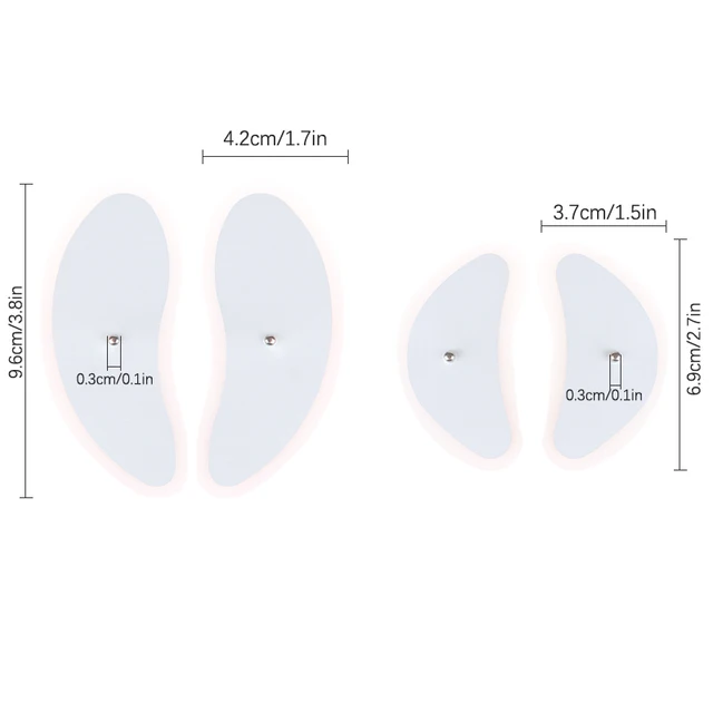4Pcs EMS Muscle Stimulator Electrode Pads For Facial Lifting Face Massager Tens Acupuncture Digital Electronic Pulse 6
