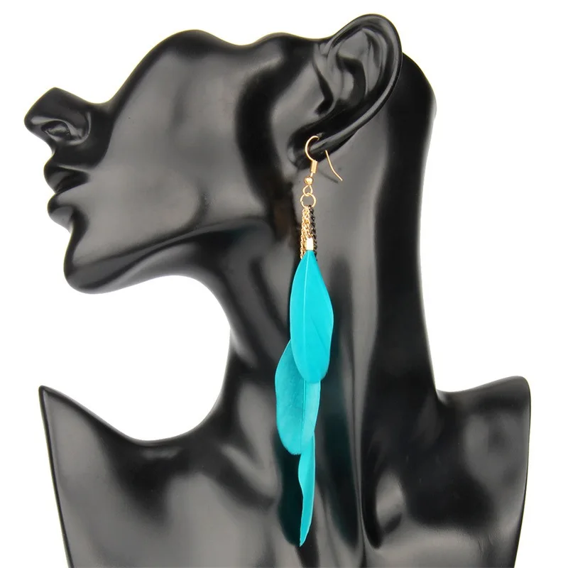 

Women's Elegant Feather Earrings Ethnic Style Retro Trendy Bohemian Style Jewelry Elegant Ear Loop