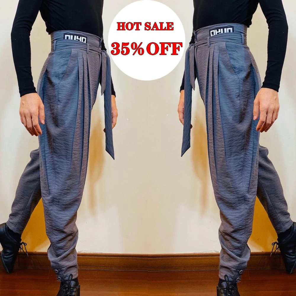 New Professional Men Latin Dance Pants Boys Adult  Ballroom Dance Pants Salsa Tango Rumba Samba Cha Cha Latin Trousers DQS5194