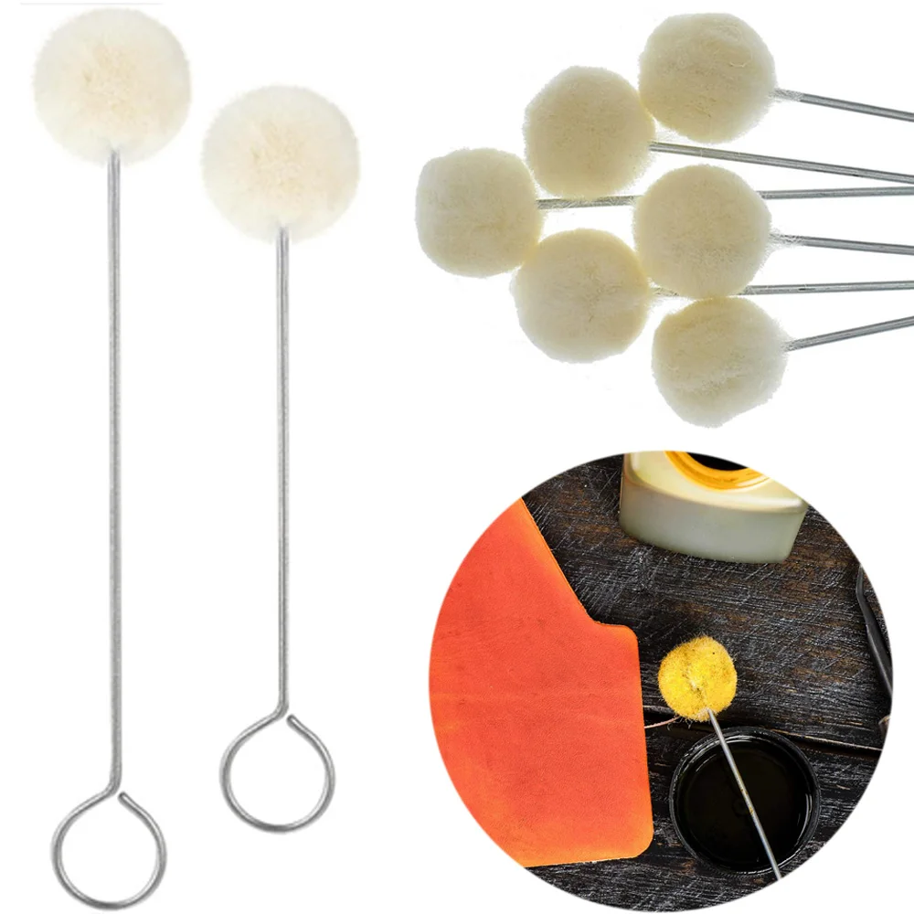 Leather Dyeing Brush 10/30pcs Leather Wool Balls Painting Brush Assisted Dyeing Leather Dauber Tool Dyeing Brush Sponge Paint leather dyeing brush