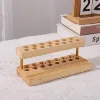 Wood Pen Holder 9 Slots Cell Phone Stand Aesthetic Organizer Natural Wood Grain Pen Stand Minimalist Office Decor 2