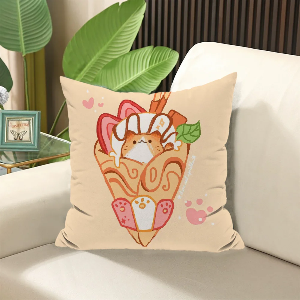 thumbnail image 1 of Fundas de almohada de postre rosa, fundas de almohada decorativas, fundas de almohada, fundas de cojín, cojines, decoración del hogar, sofá, 45 x 45 cm, cuerpo caído, 45 x 45 cm, 1 of 5