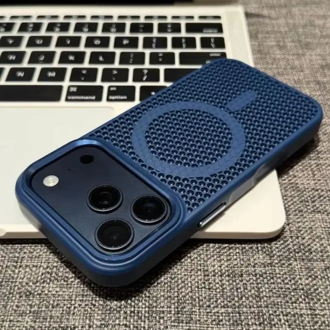 Breathable Magnetic Mesh Phone Case with Magsafe Wireless Charging Compatibility