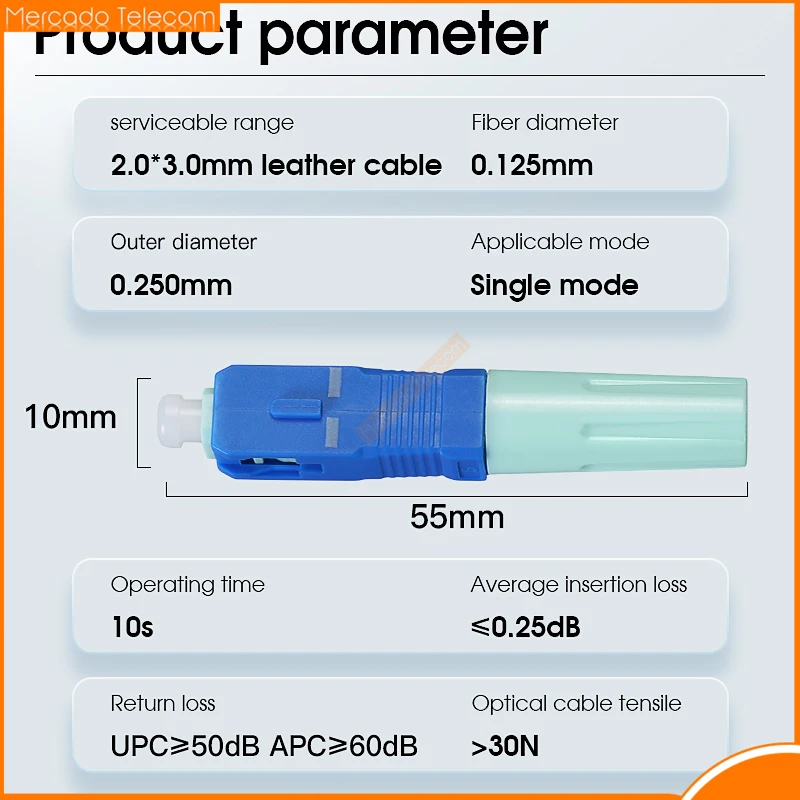 SC APC SM Single-Mode Optical Connector FTTH Tool