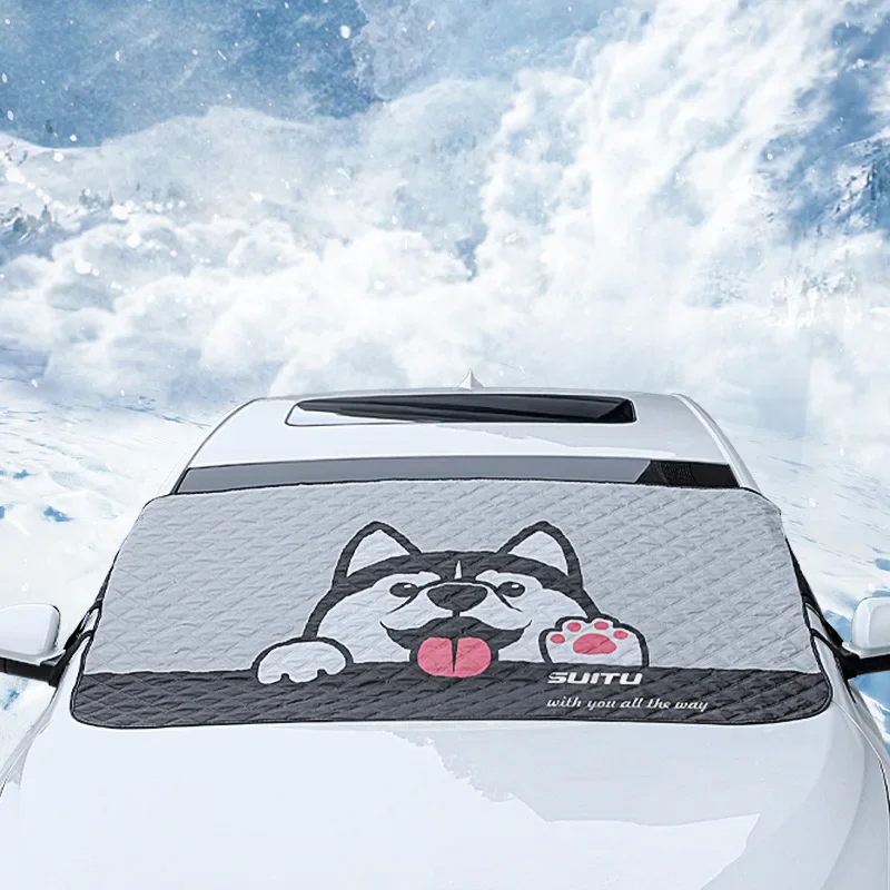 

Car Snow Shield, Sun Shield, Winter Window Stall Frost Protection Cover, Front Windshield Cover, Snow Cloth Cover Car Sunshade