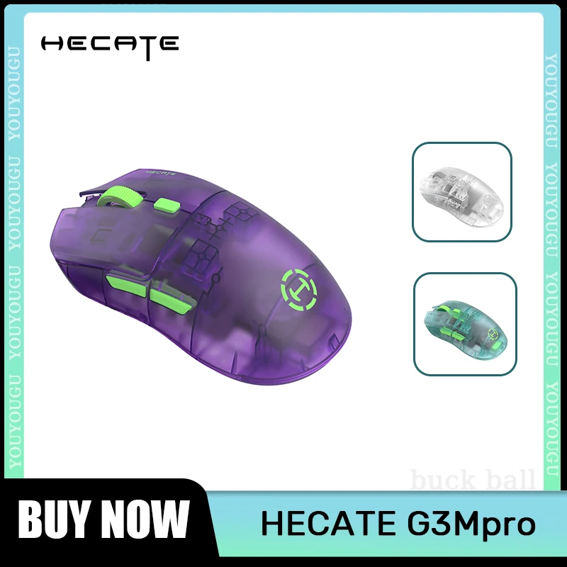 

Edifier Hecate G3M Pro Wireless Gamer Mouse Transparent 3 Mode Bluetooth Mouse Paw3395 26000dpi Office Transparent Gaming Mouse