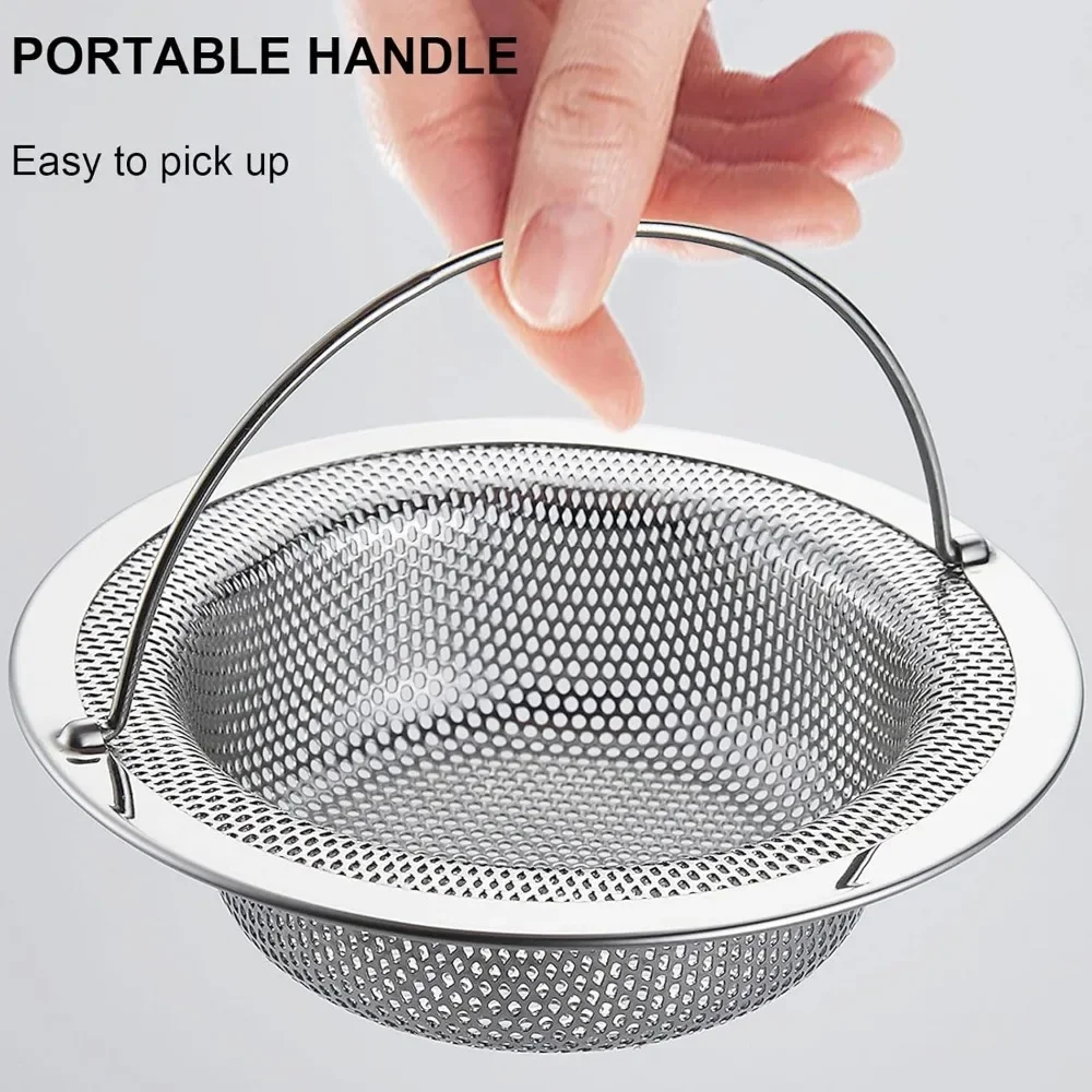 Vegetable Washing Basin Filter Screen Stainless Steel Kitchen Sink Filter, Garbage Food Residue/Hair Catcher, Keep Your Bathtub