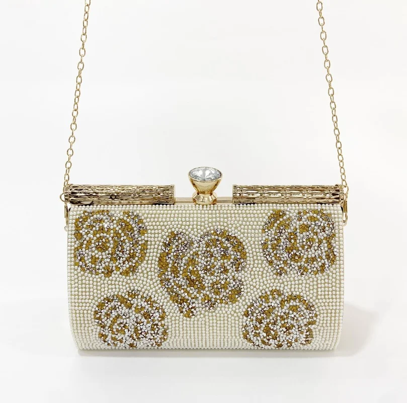 

2022 New Fashion Cheongsam Banquet Bag In Hand Ladies Pearl Tote Bag Party Women's Diagonal Bag Designer Bag