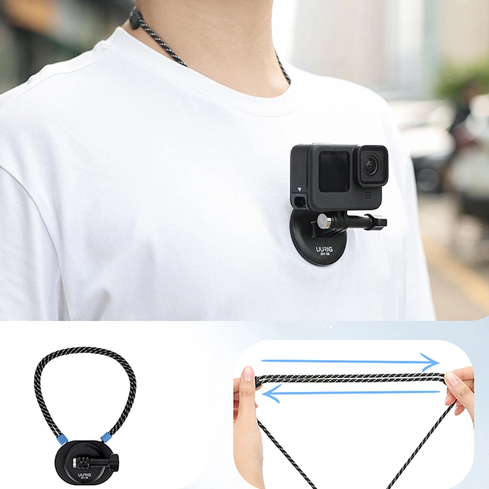 DJI 액션 카메라 마운트, 랜야드 액션 카메라 브래킷, 마그네틱 넥 셀카 거치대, 고프로 인스타 360 포켓