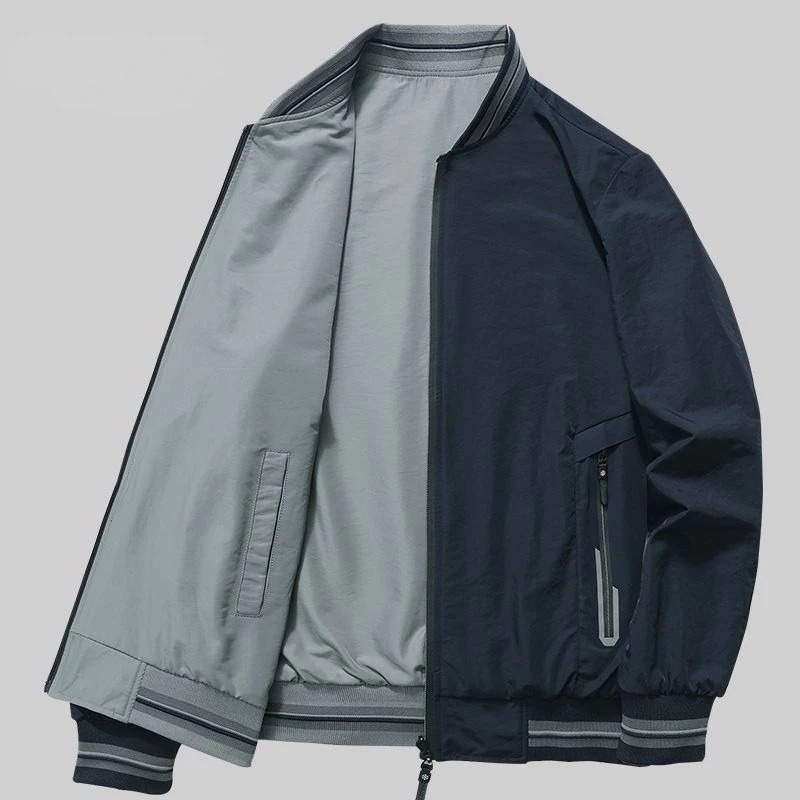 Outdoor Jacket Men Bomber Jacket Windbreaker Zipper Long Sleeve Windproof Waterproof Coat Spring Autumn Loose Men's Clothing