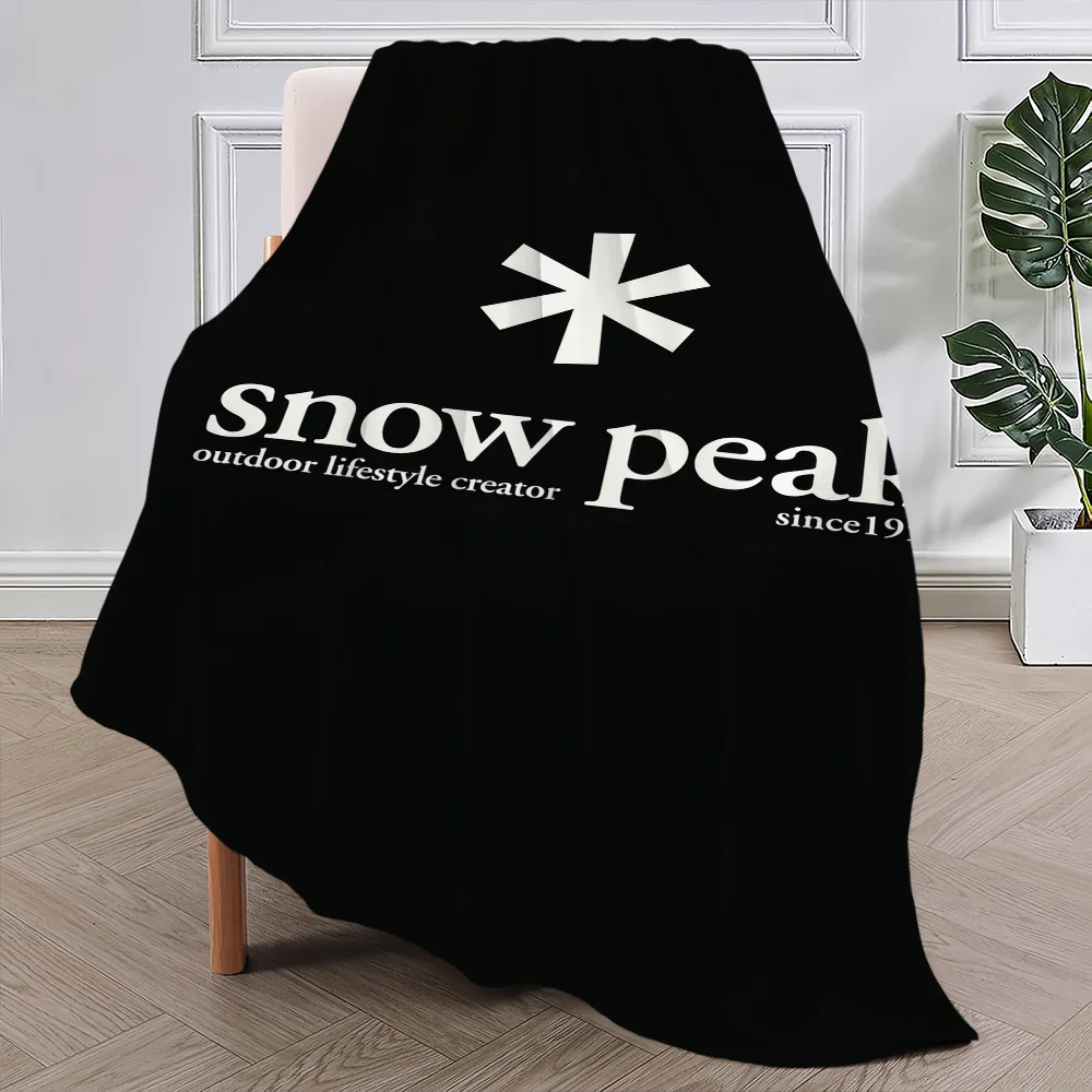 Fashion Outdoor S-Snow Peak Logo Blanket Soft Plush Nap Sofa rug for Living Room Warm Bedroom Birthday Home Travel Kid Gifts 3