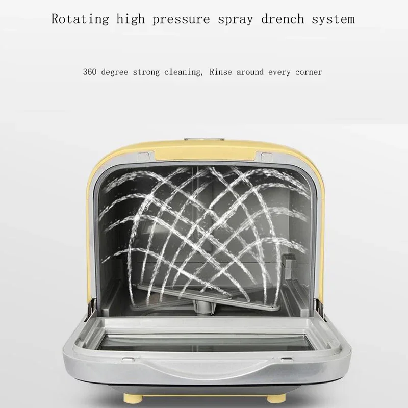 Intelligent Automatic Dishwasher Home Desktop Free Installation Mini Small Air Dry Smart Dishwasher Machine 2