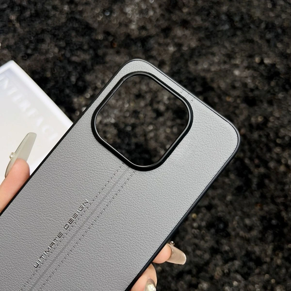 Luxury PU Leather Skin-Friendly Protective Back Cover with Soft Edge Shell