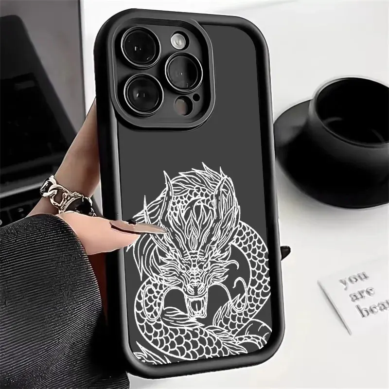 Shockproof Silicone Soft Chinese Dragon Phone Case
