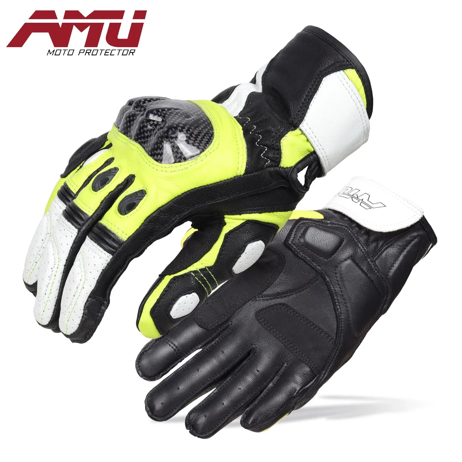 Guantes Moto Cuero Guantes De Moto De Cuero Con Protección En