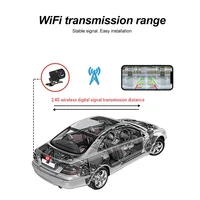 Caméra de recul de voiture Wifi HD 170 degrés caméra de recul sans fil étanche Wifi caméra de recul 12V 24V pour Android Ios 5