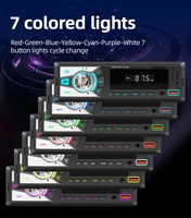 BQCC 1din Universal Car Radio MP3 Player FM/BT/AUX/USB/TF/Mobile Phone Charging 7 Color Lights Wiring Protection Car Audio - Image 3