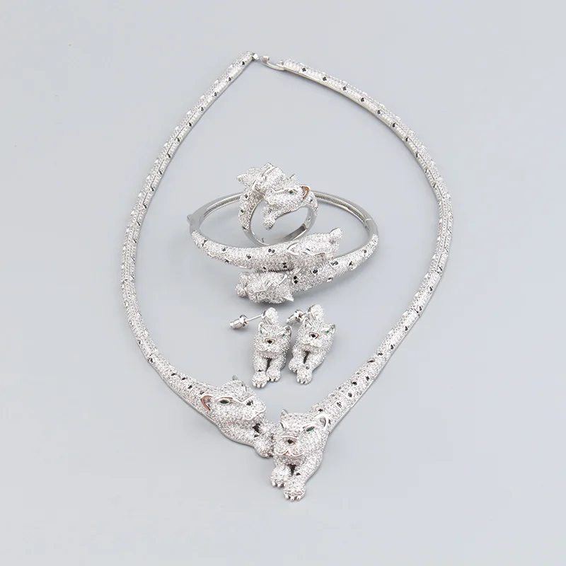 مصمم جمع نمط حلقة أقراط سوار قلادة مطعمة مكعب الزر...