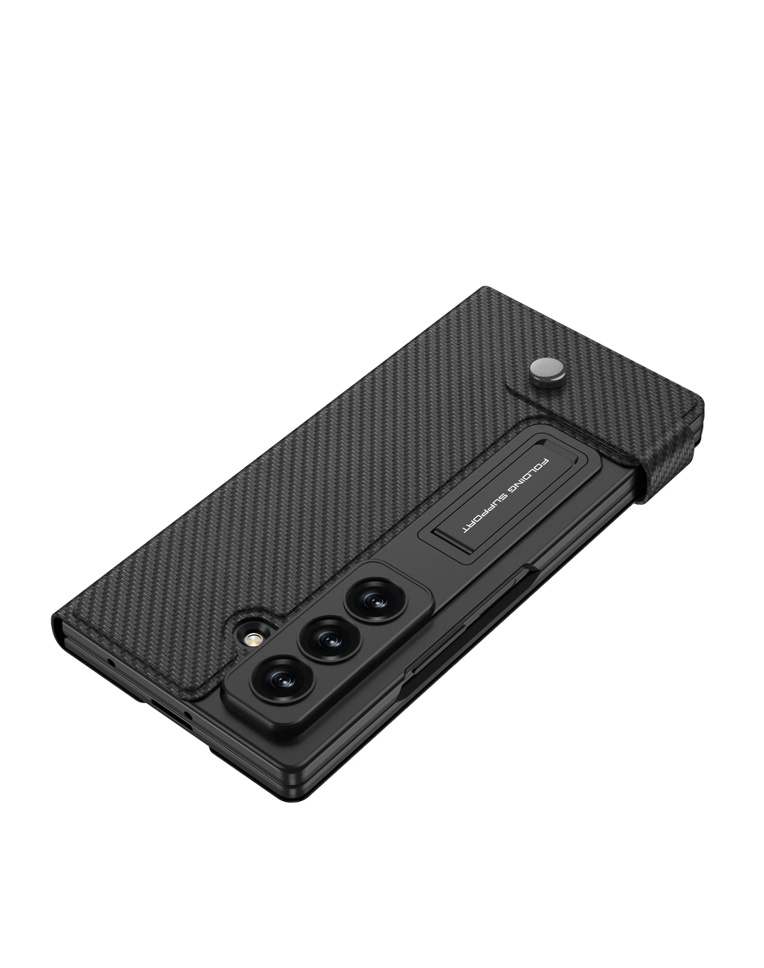 Luxury Leather Fold Stand Case For Samsung Galaxy Z Fold 7 Card Package Case Out